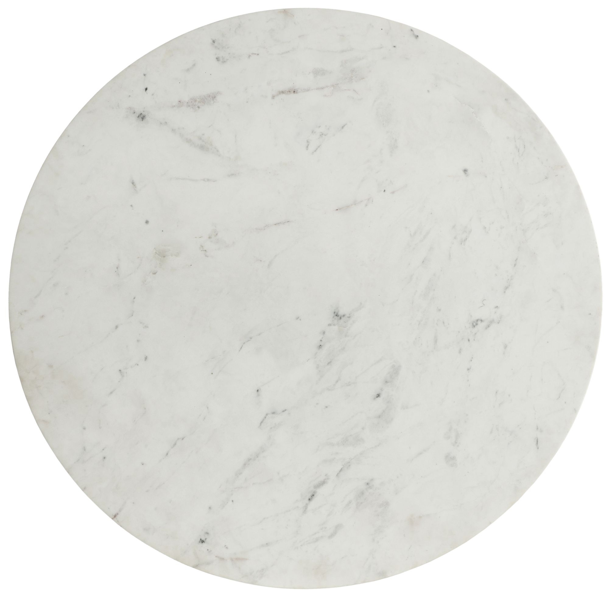 Emery 48" Round Marble Dining Table with Stainless Steel Base