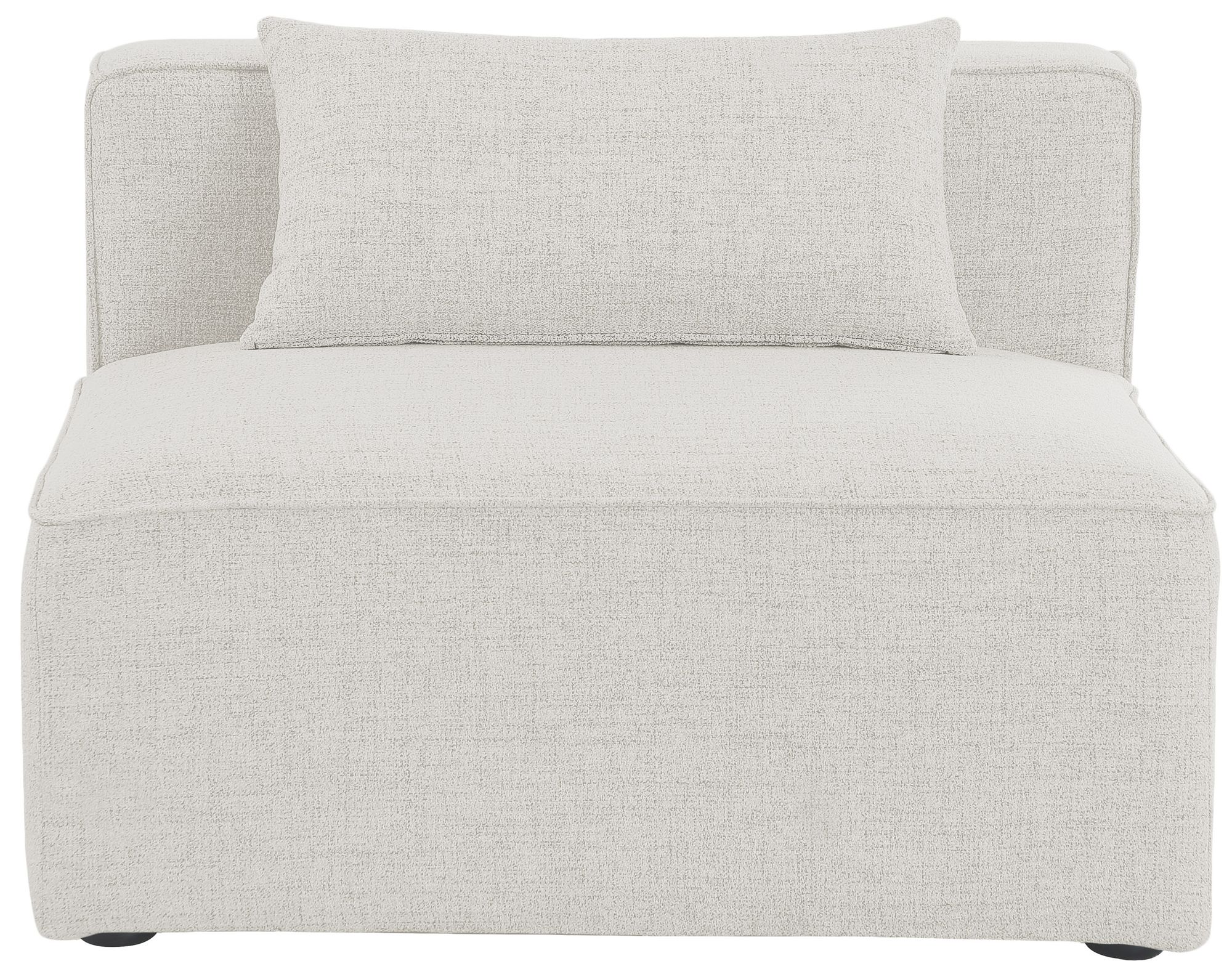 Cube Linen Fabric Armless Chair