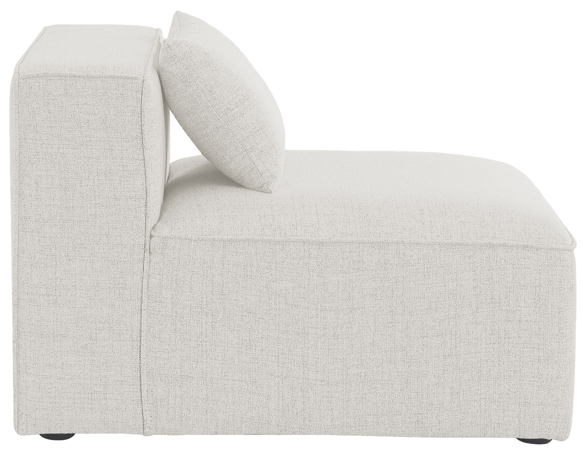 Cube Linen Fabric Armless Chair