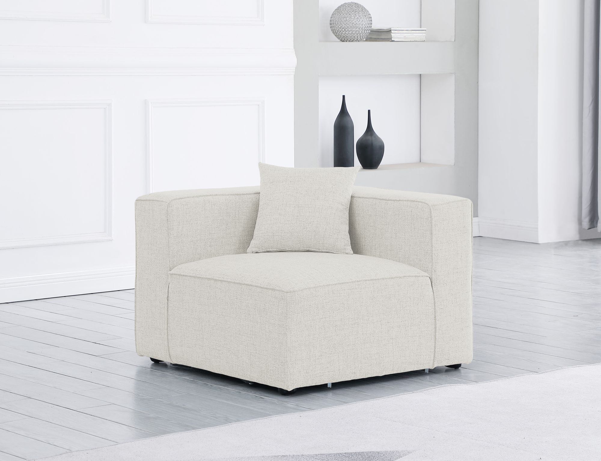 Cube Linen Fabric Corner Chair