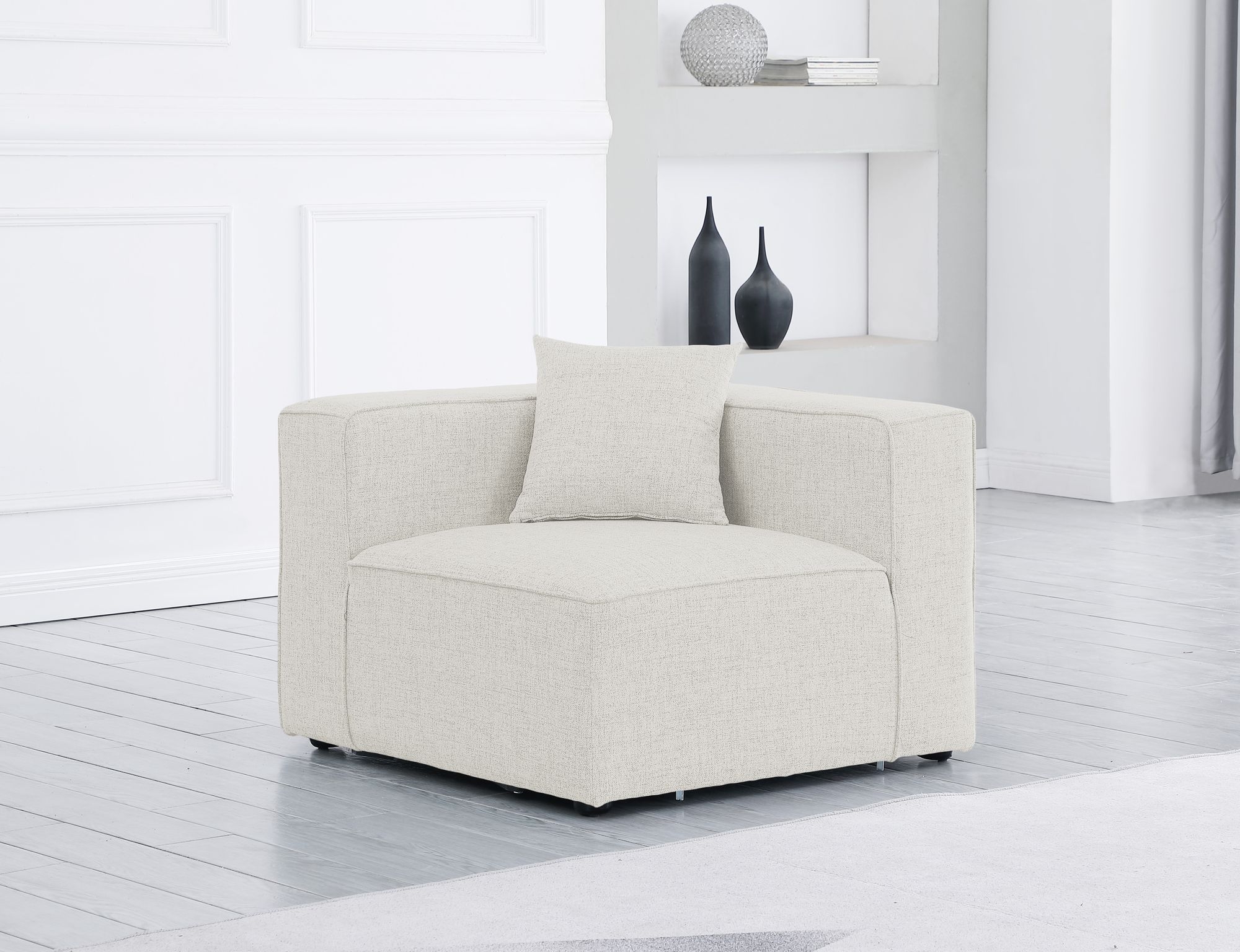 Cube Linen Fabric Corner Chair