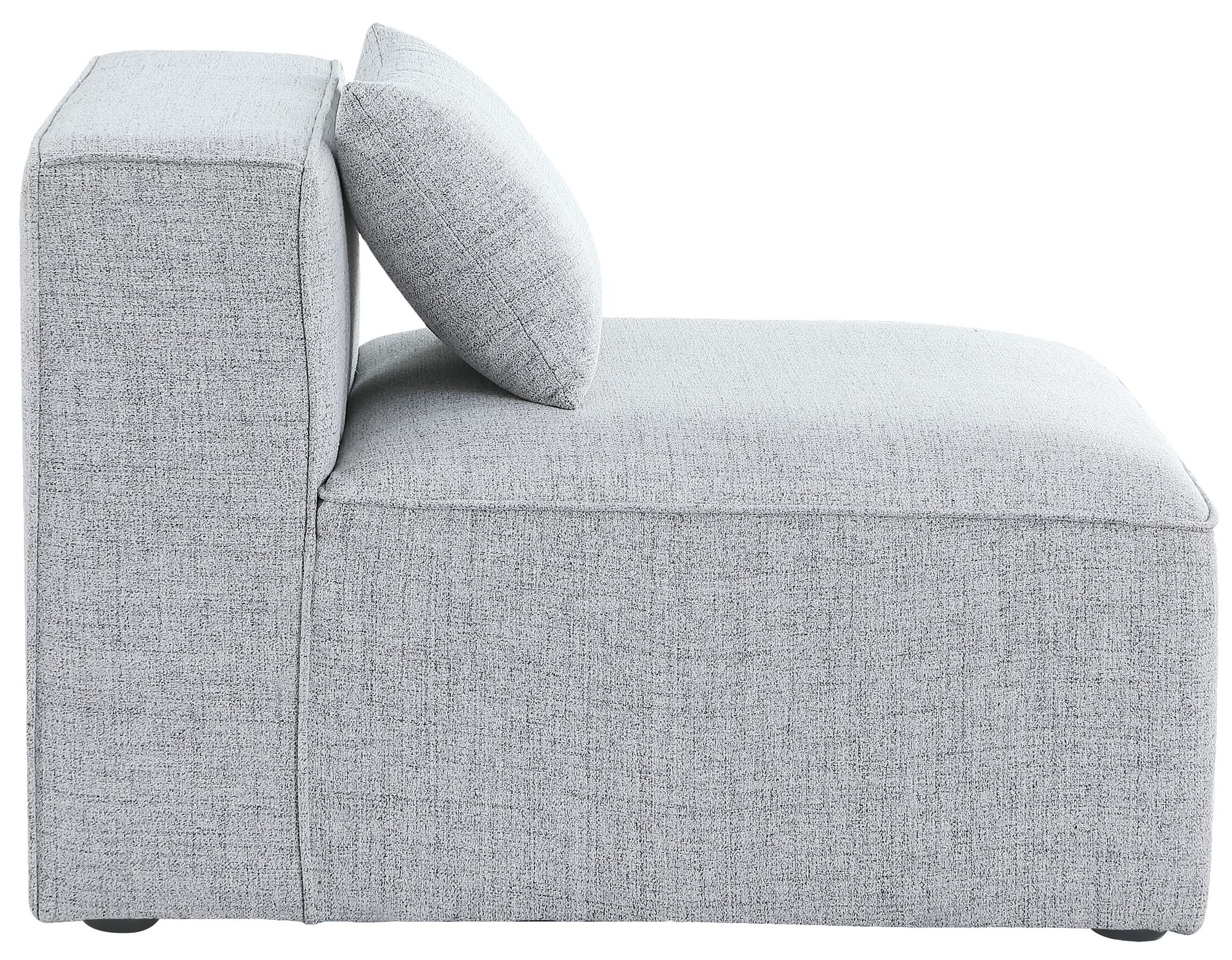 Cube Linen Fabric Armless Chair