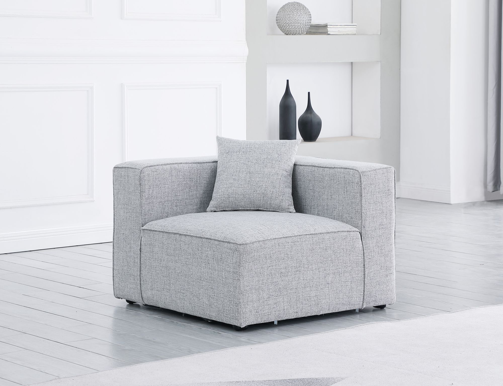 Cube Linen Fabric Corner Chair