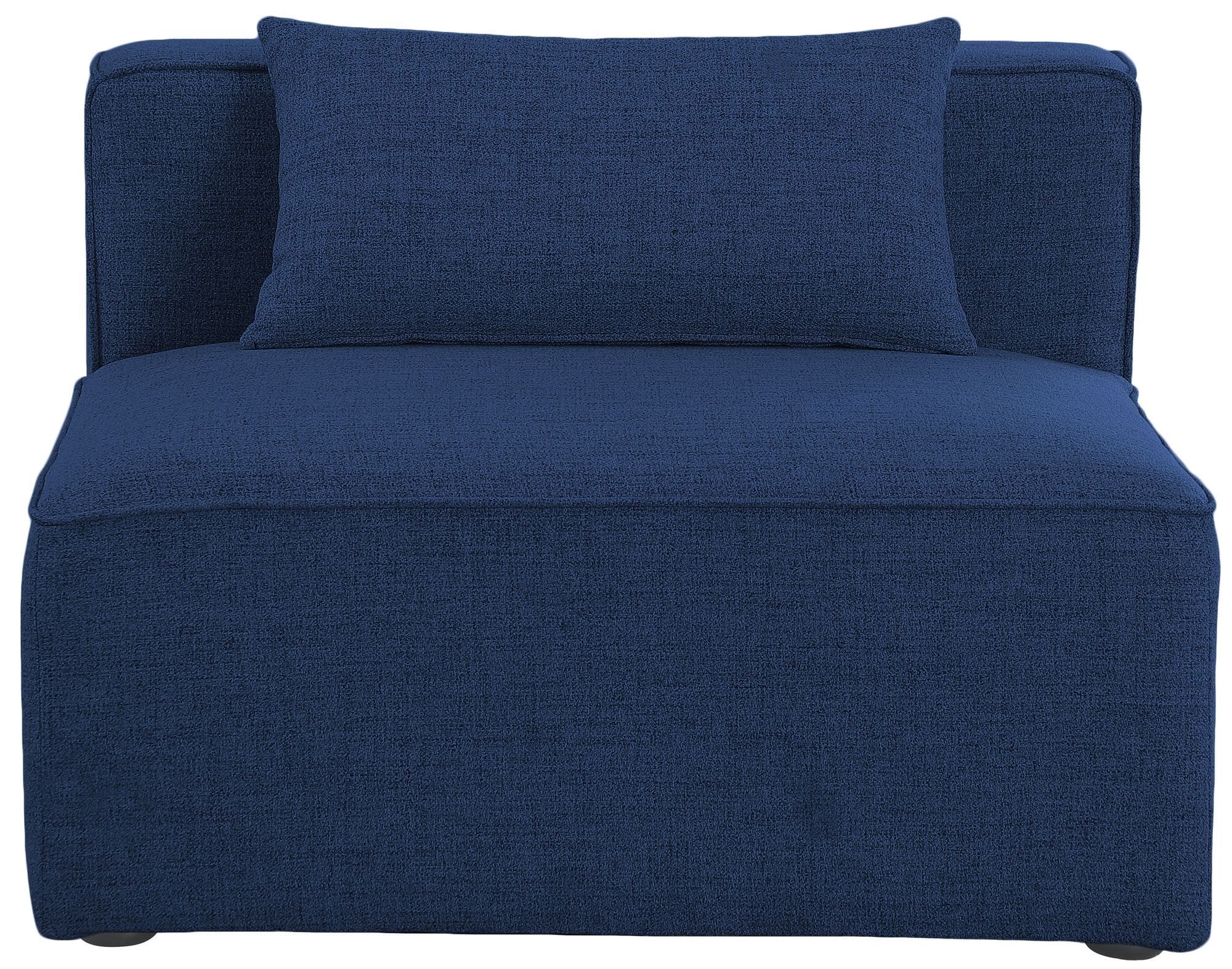 Cube Linen Fabric Armless Chair