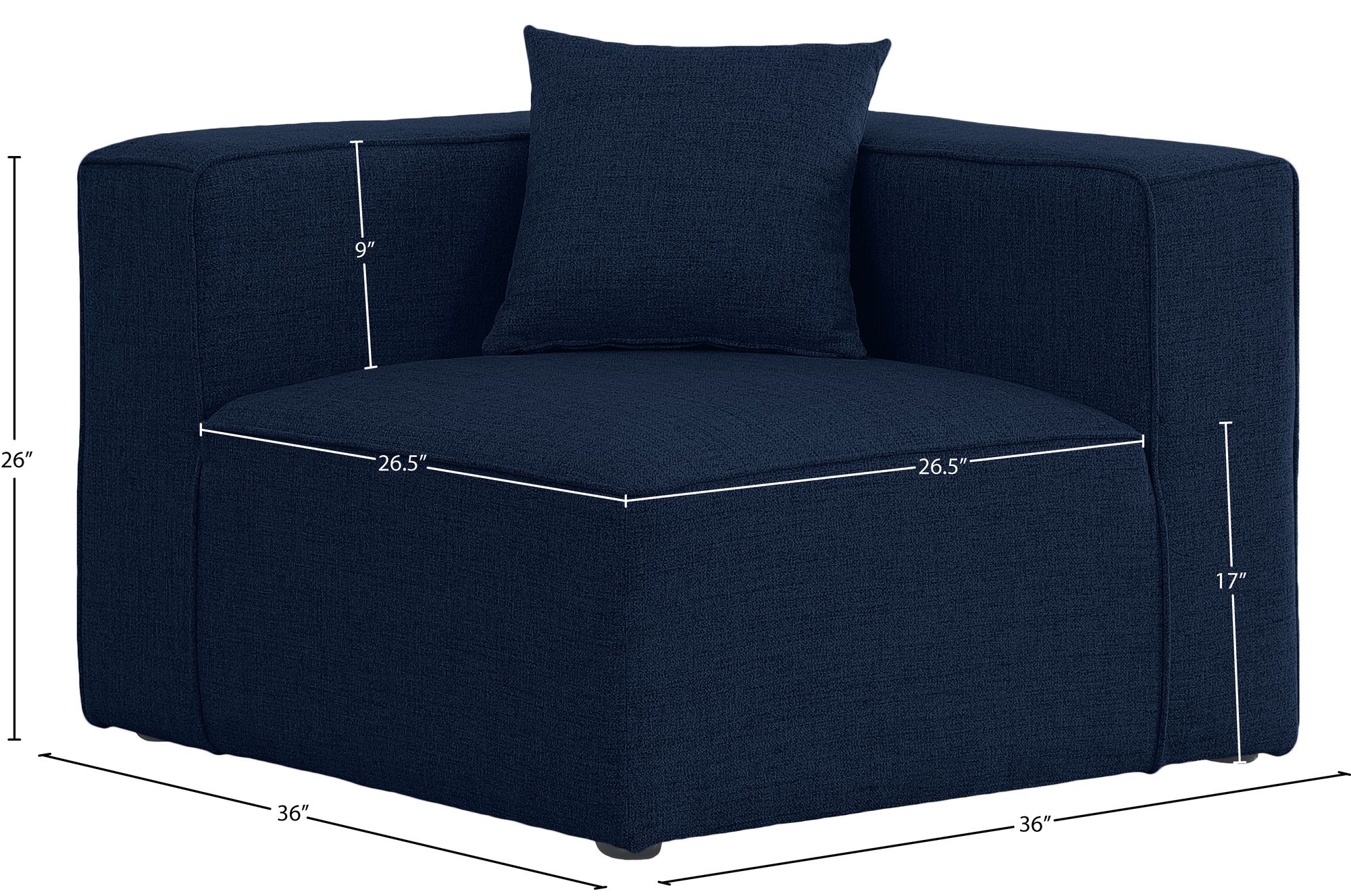 Cube Linen Fabric Corner Chair