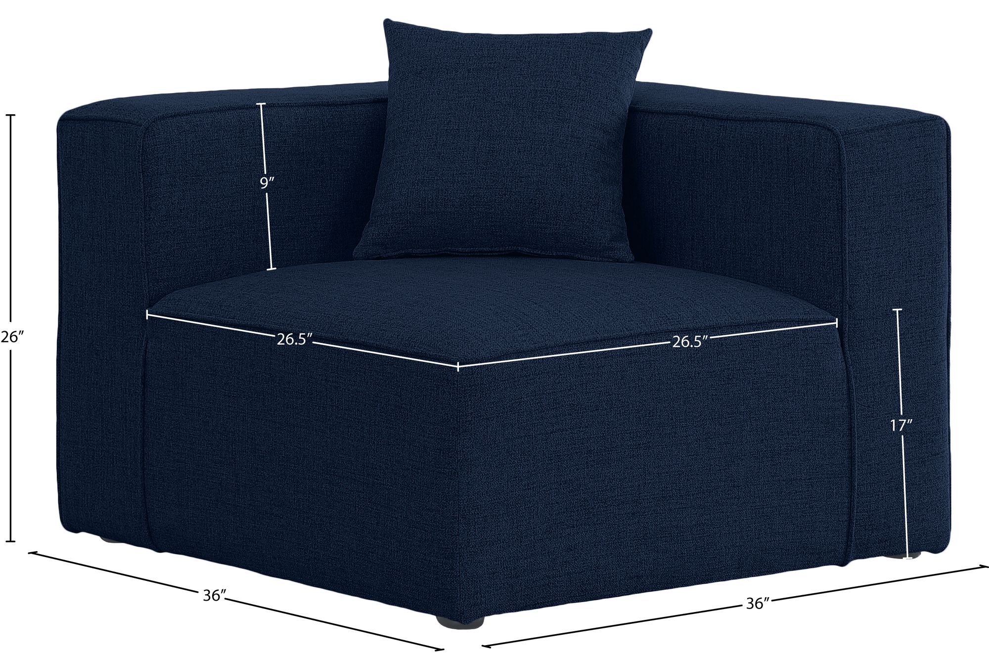 Cube Linen Fabric Corner Chair