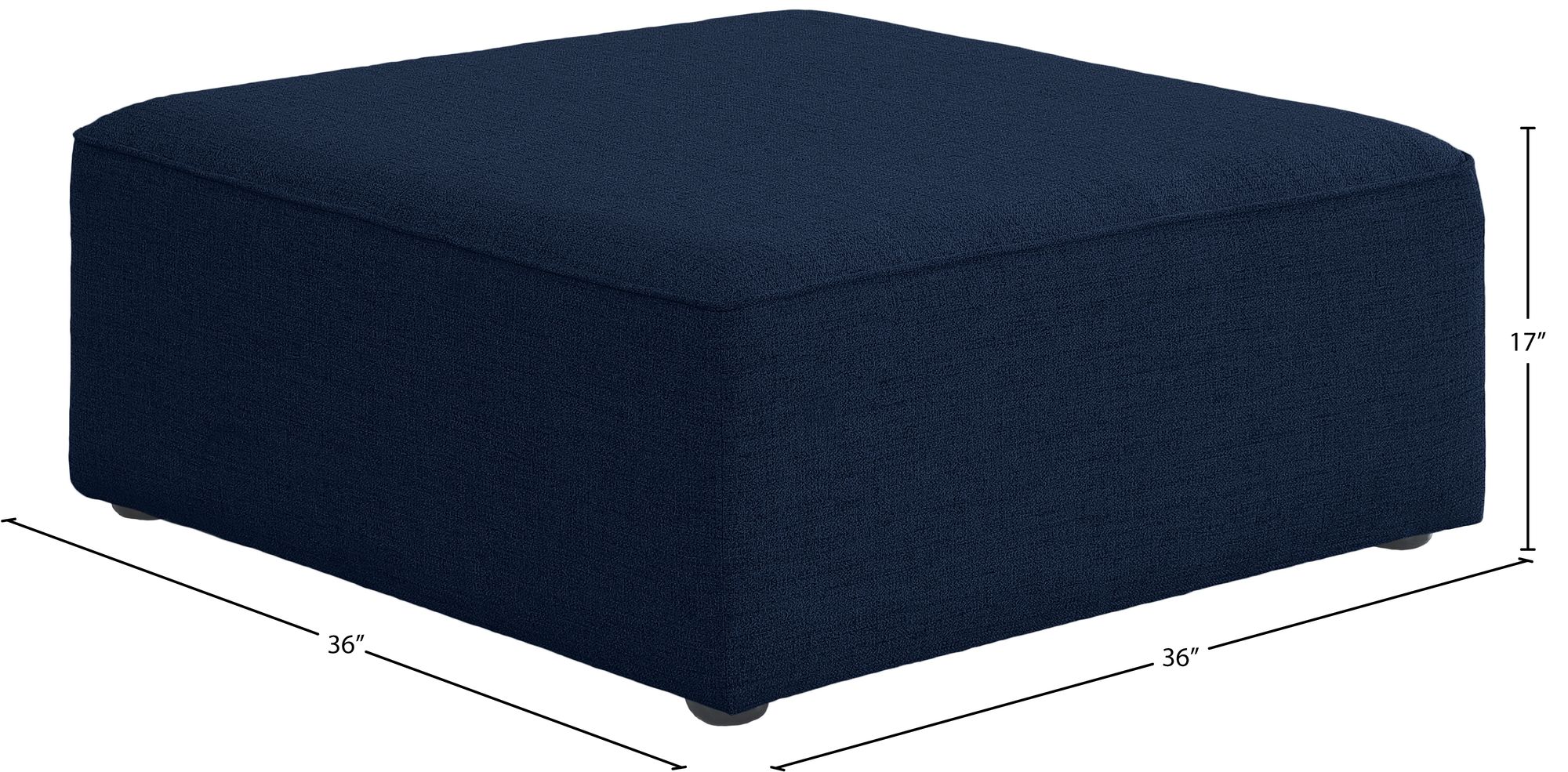 Cube Linen Fabric Ottoman
