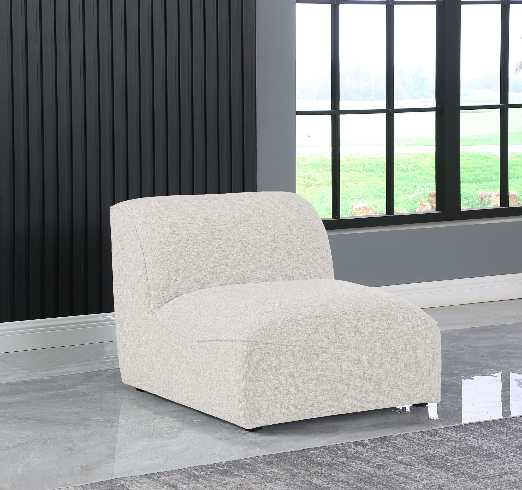 Miramar Linen Modular Armless Chair