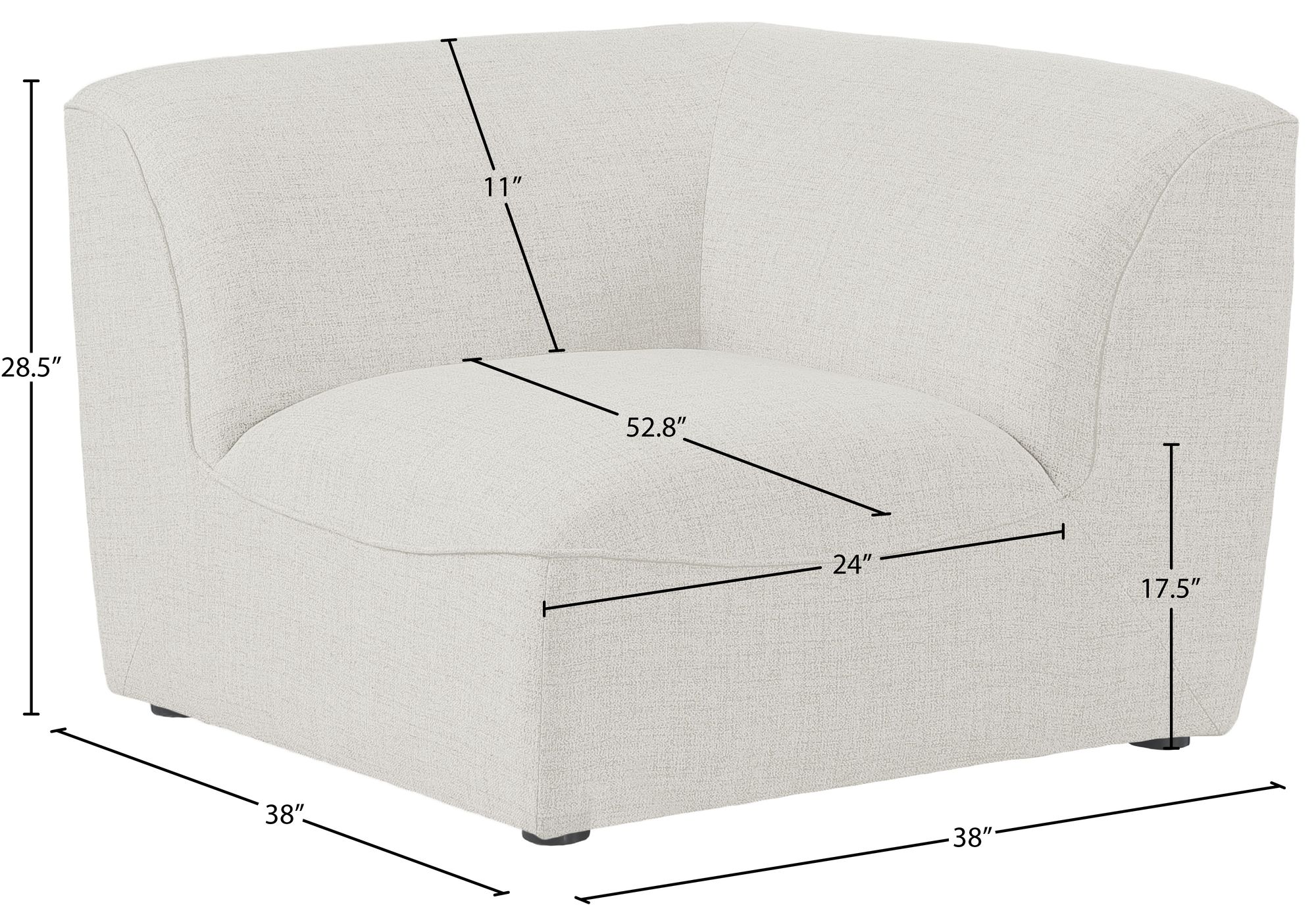 Miramar Linen Modular Corner Chair