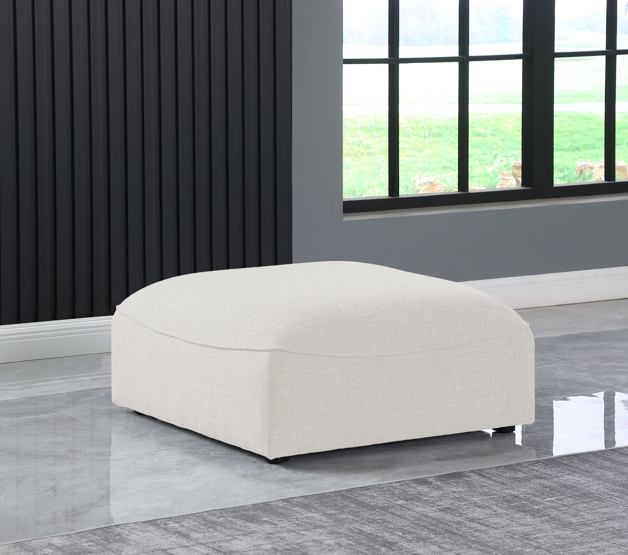 Miramar Linen Ottoman
