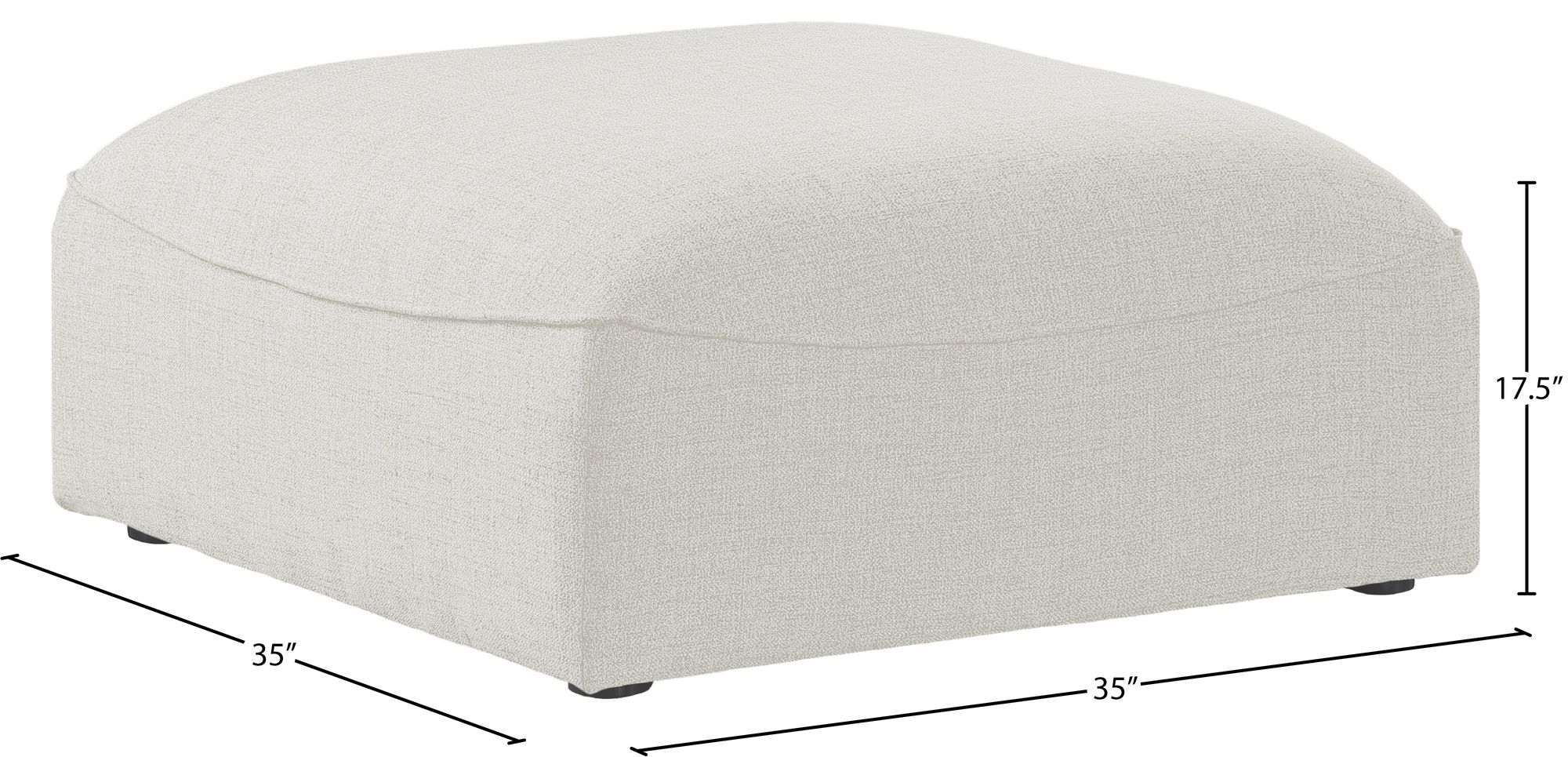 Miramar Linen Ottoman