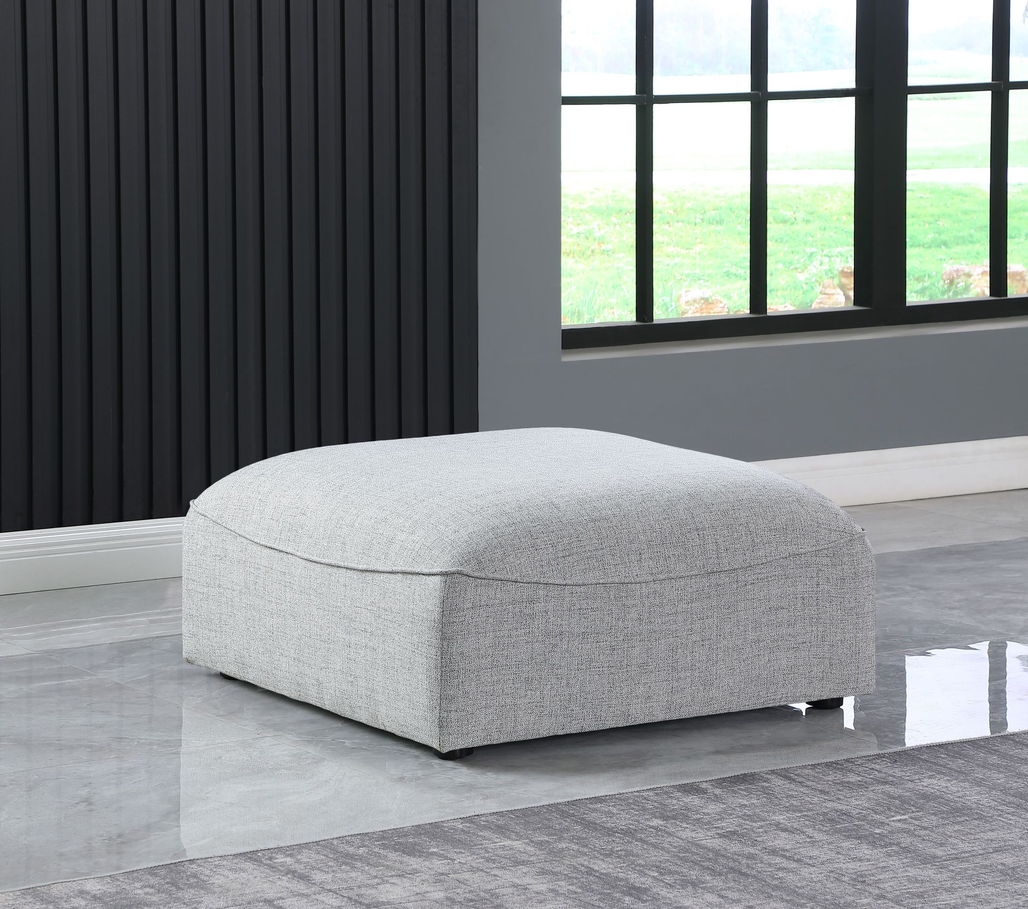 Miramar Linen Ottoman