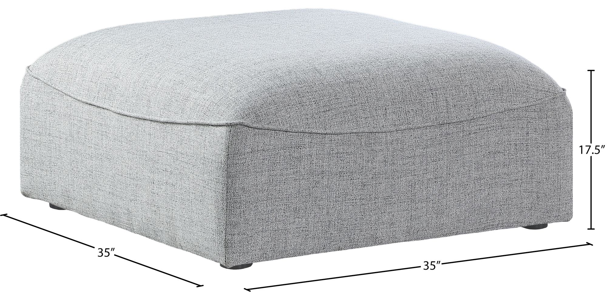 Miramar Linen Ottoman