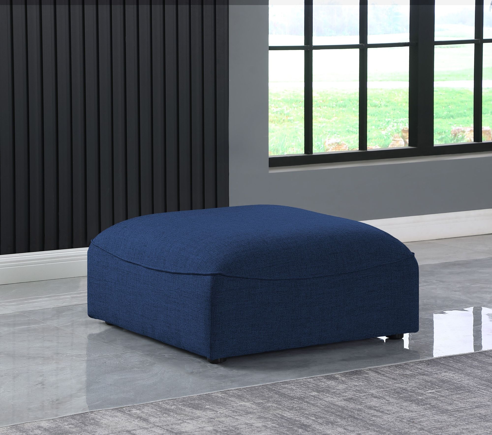 Miramar Linen Ottoman