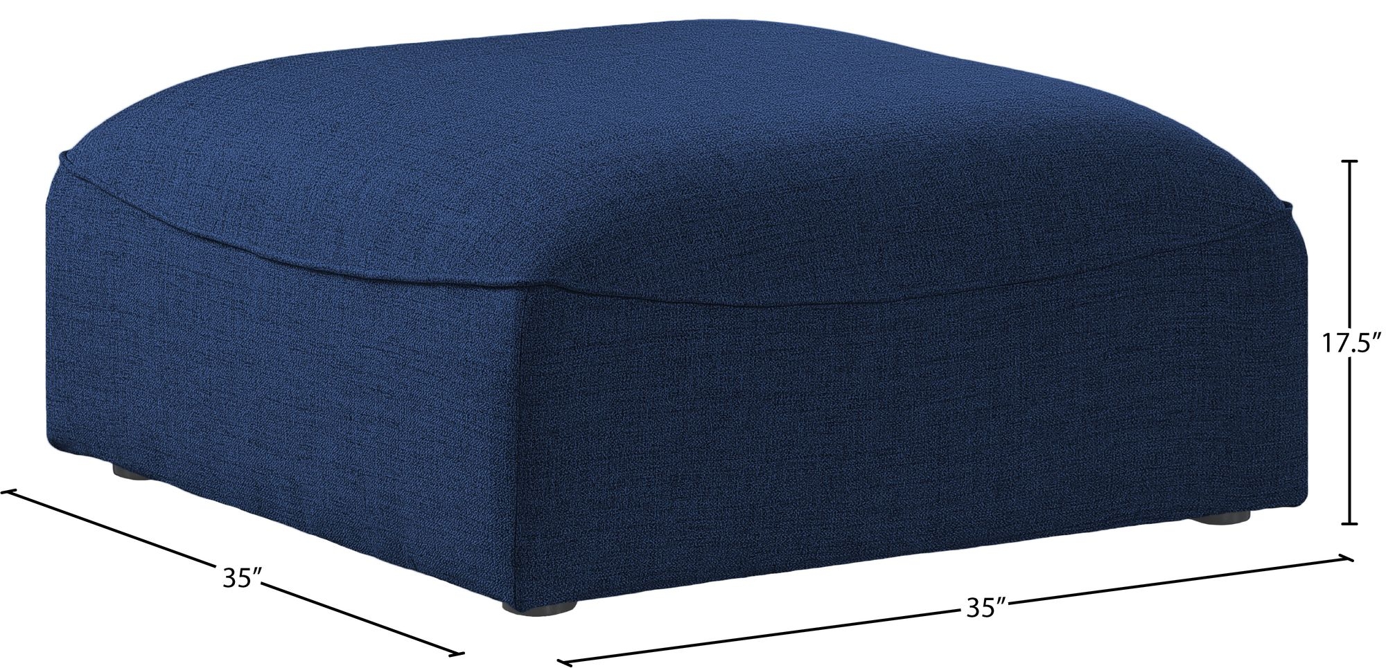 Miramar Linen Ottoman