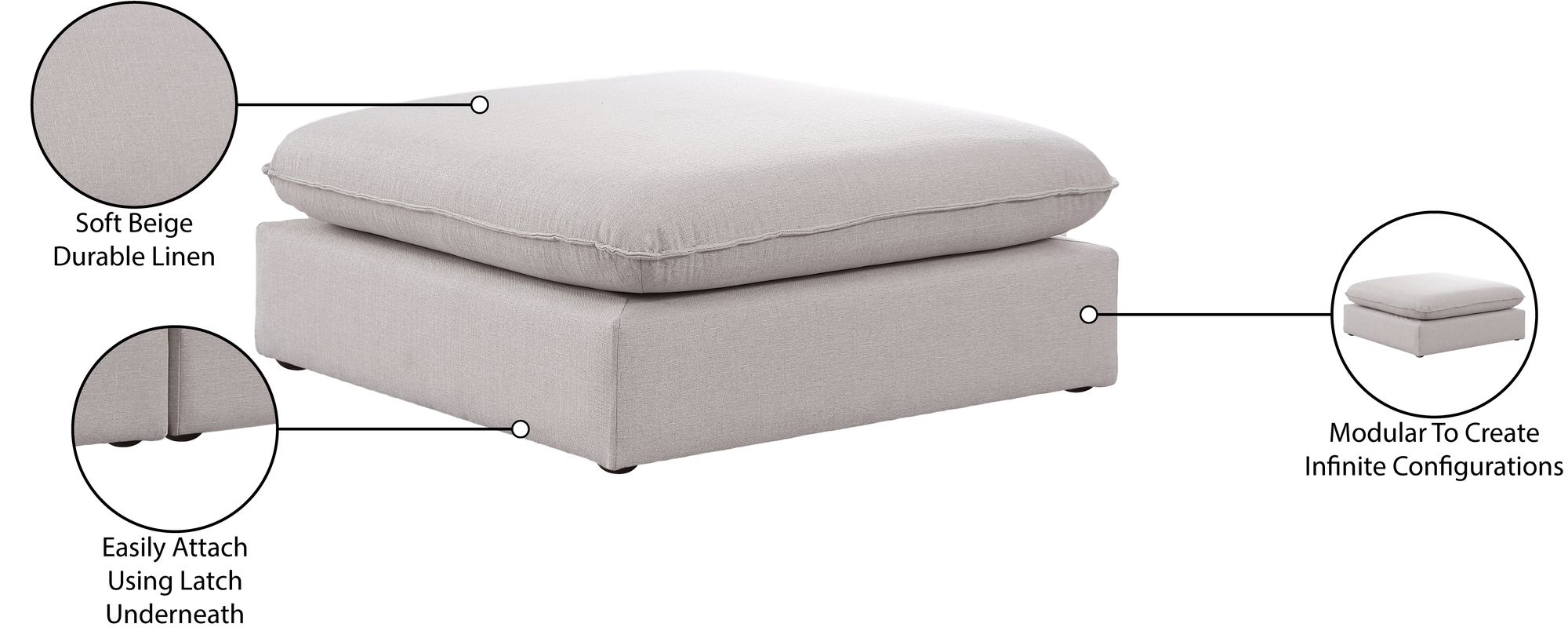 Mackenzie Modular Ottoman