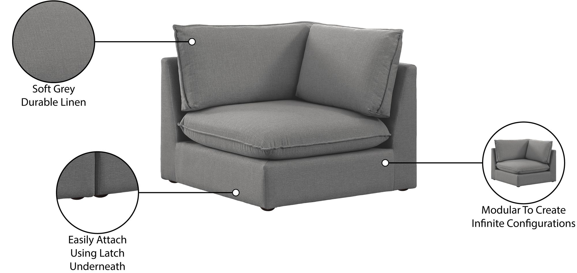 Mackenzie Modular Corner Chair