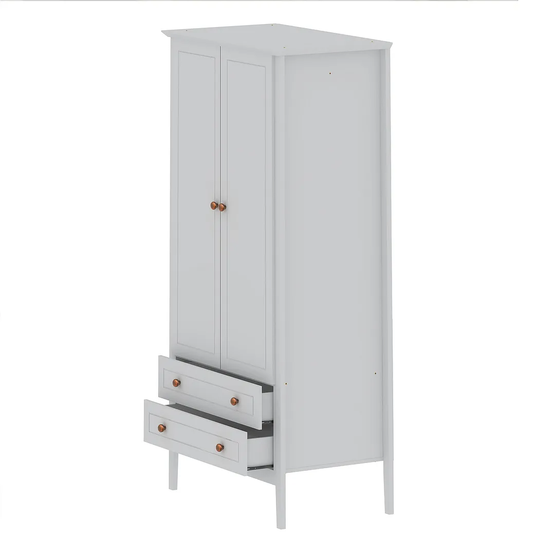 Crown Full Wardrobe w/Hanging & 2 Drawers 