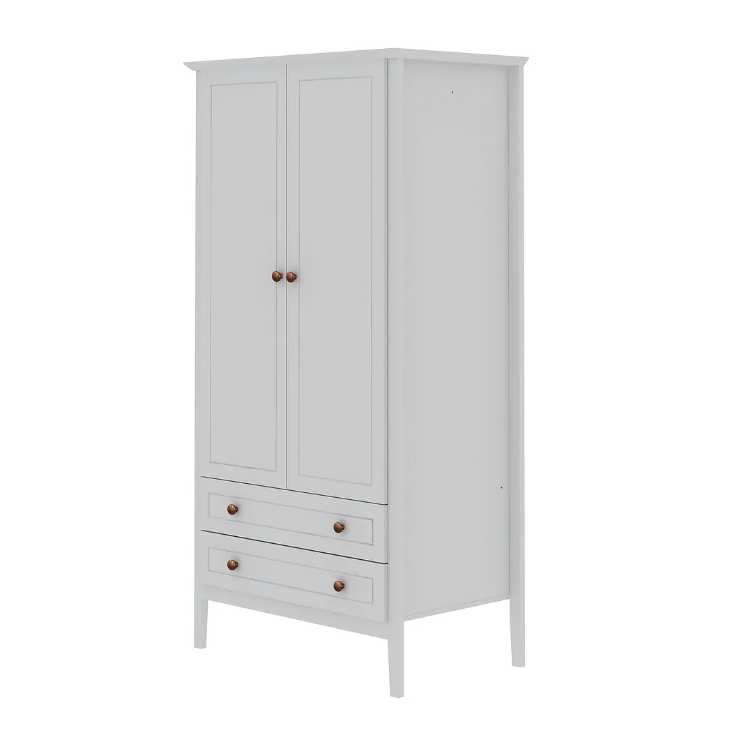 Crown Full Wardrobe w/Hanging & 2 Drawers 