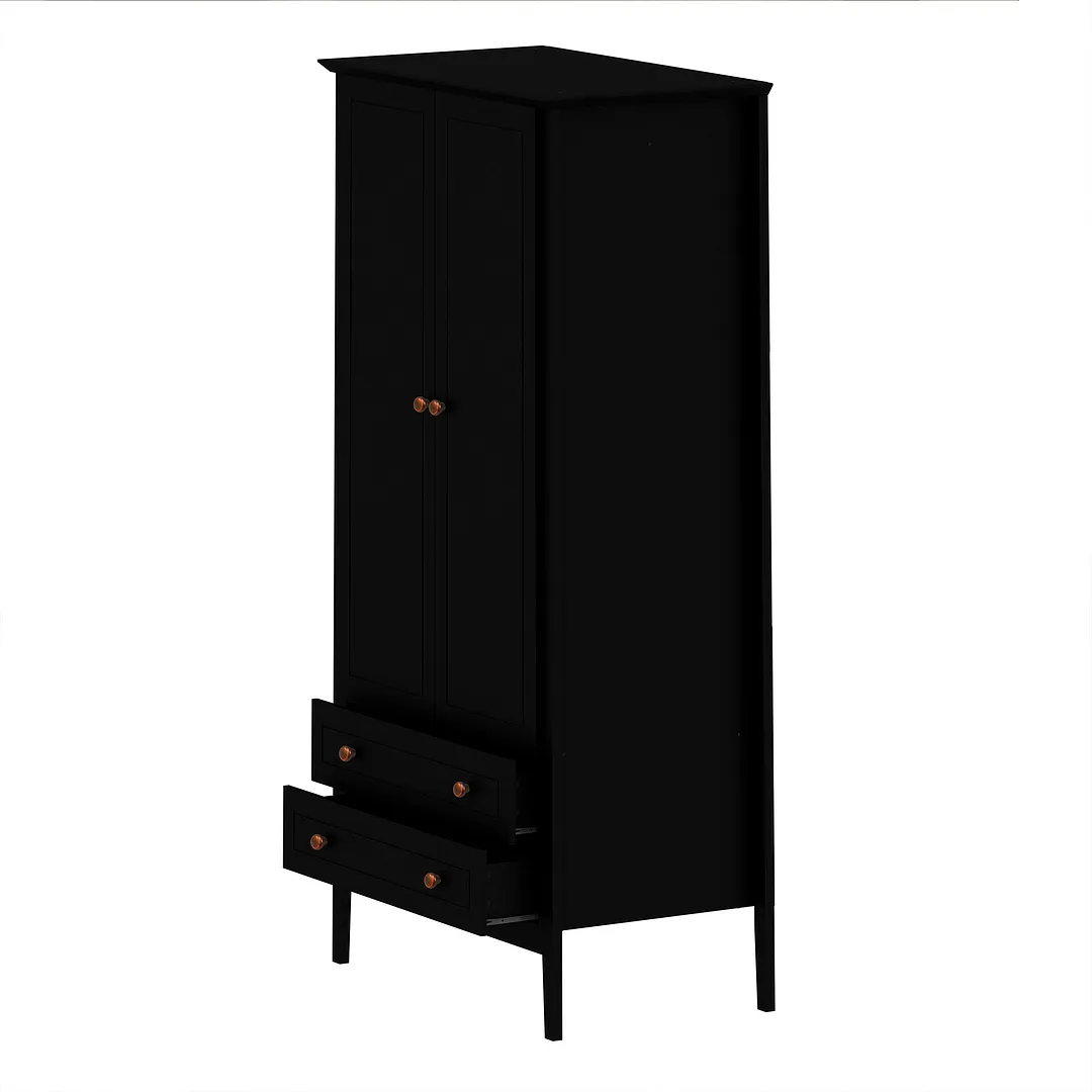 Crown Full Wardrobe w/Hanging & 2 Drawers 