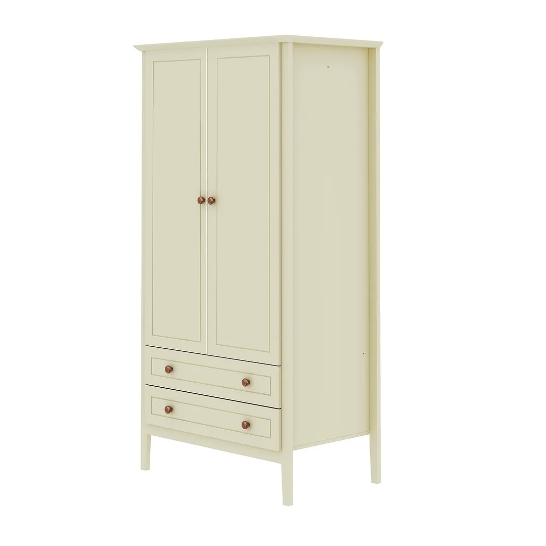 Crown Full Wardrobe w/Hanging & 2 Drawers 