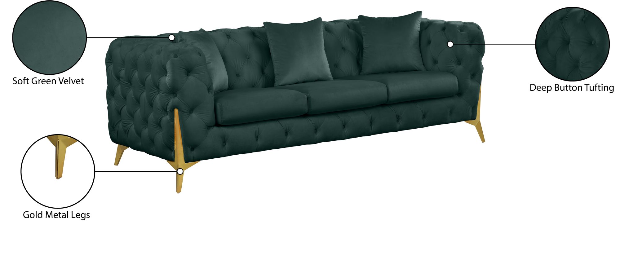 Kingdom Velvet Sofa