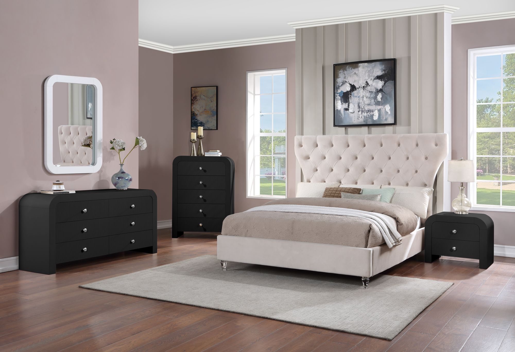 Artisto 5-Drawer Wood Chest