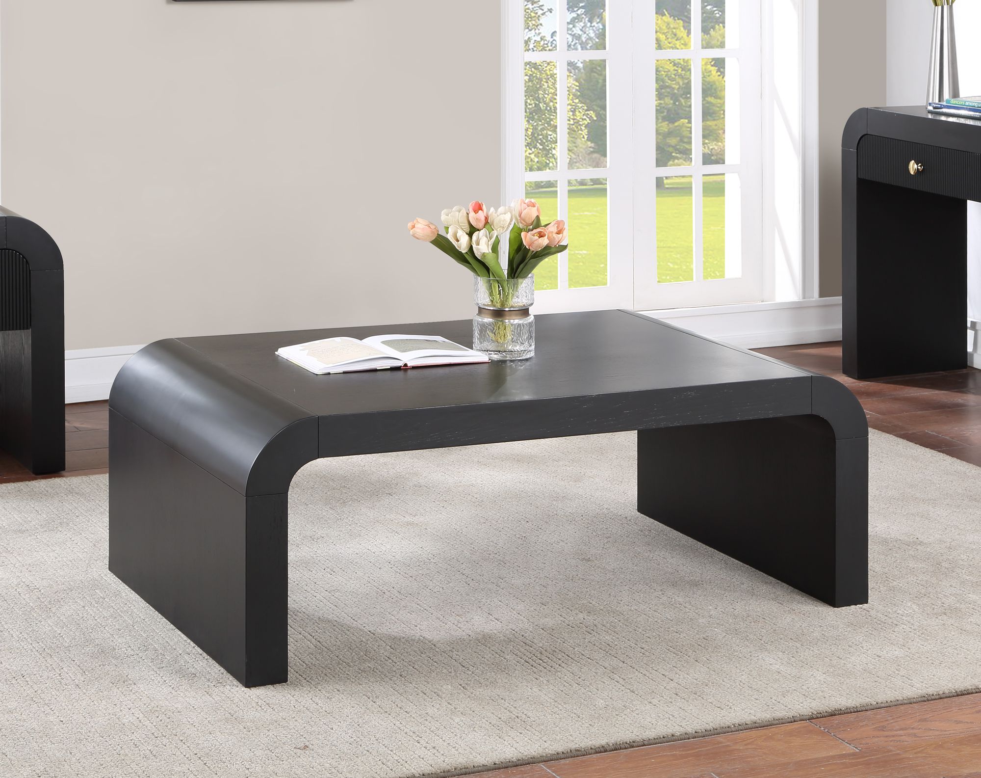 Artisto 50" Rectangular Wood Veneer Coffee Table