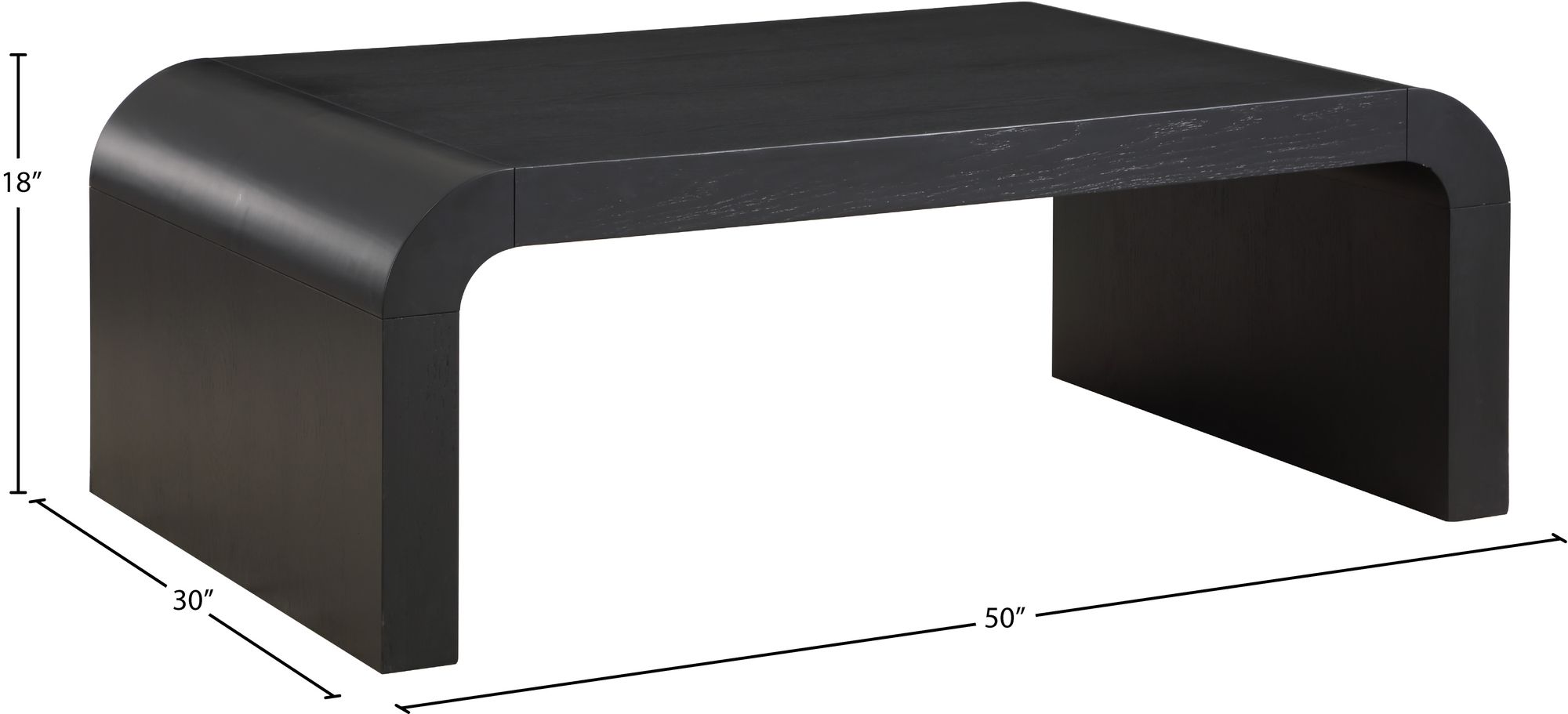 Artisto 50" Rectangular Wood Veneer Coffee Table