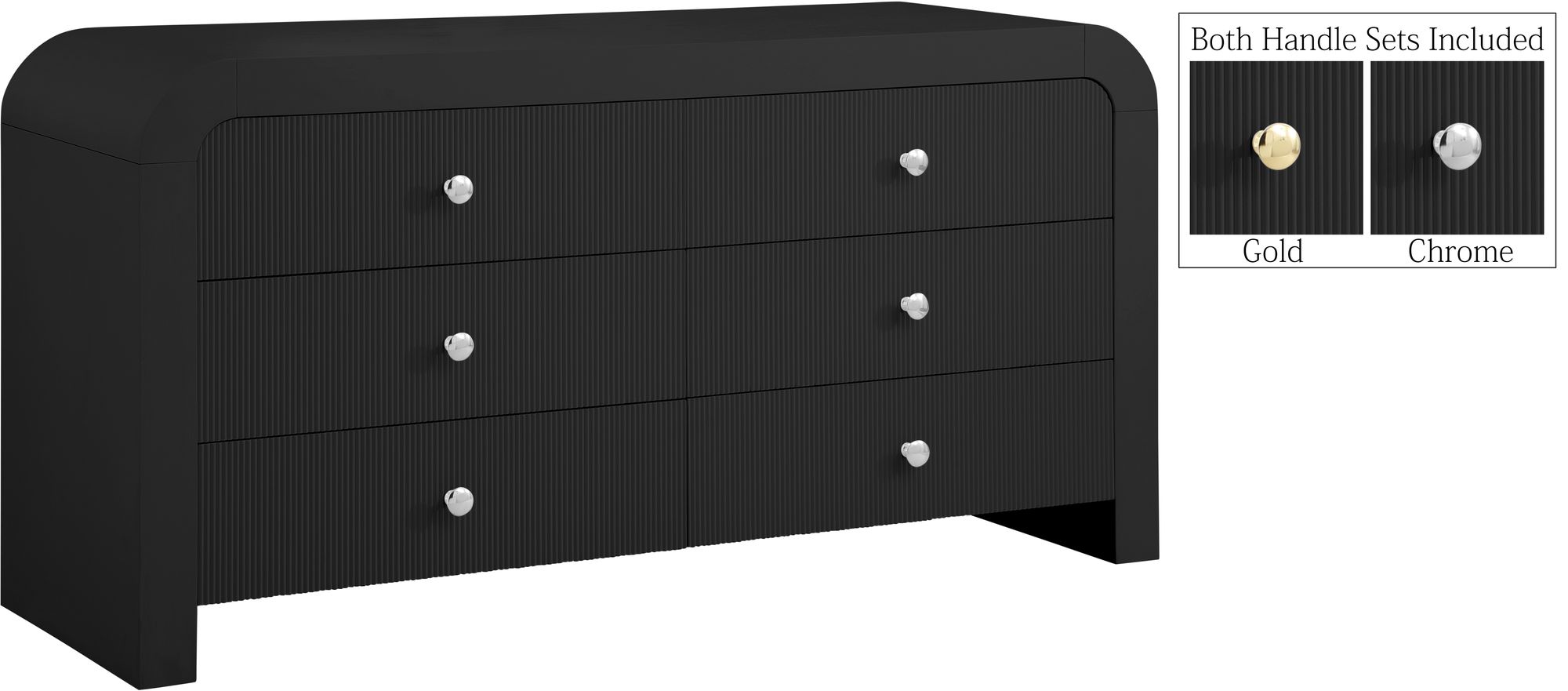 Artisto 6-Drawer Wood Dresser