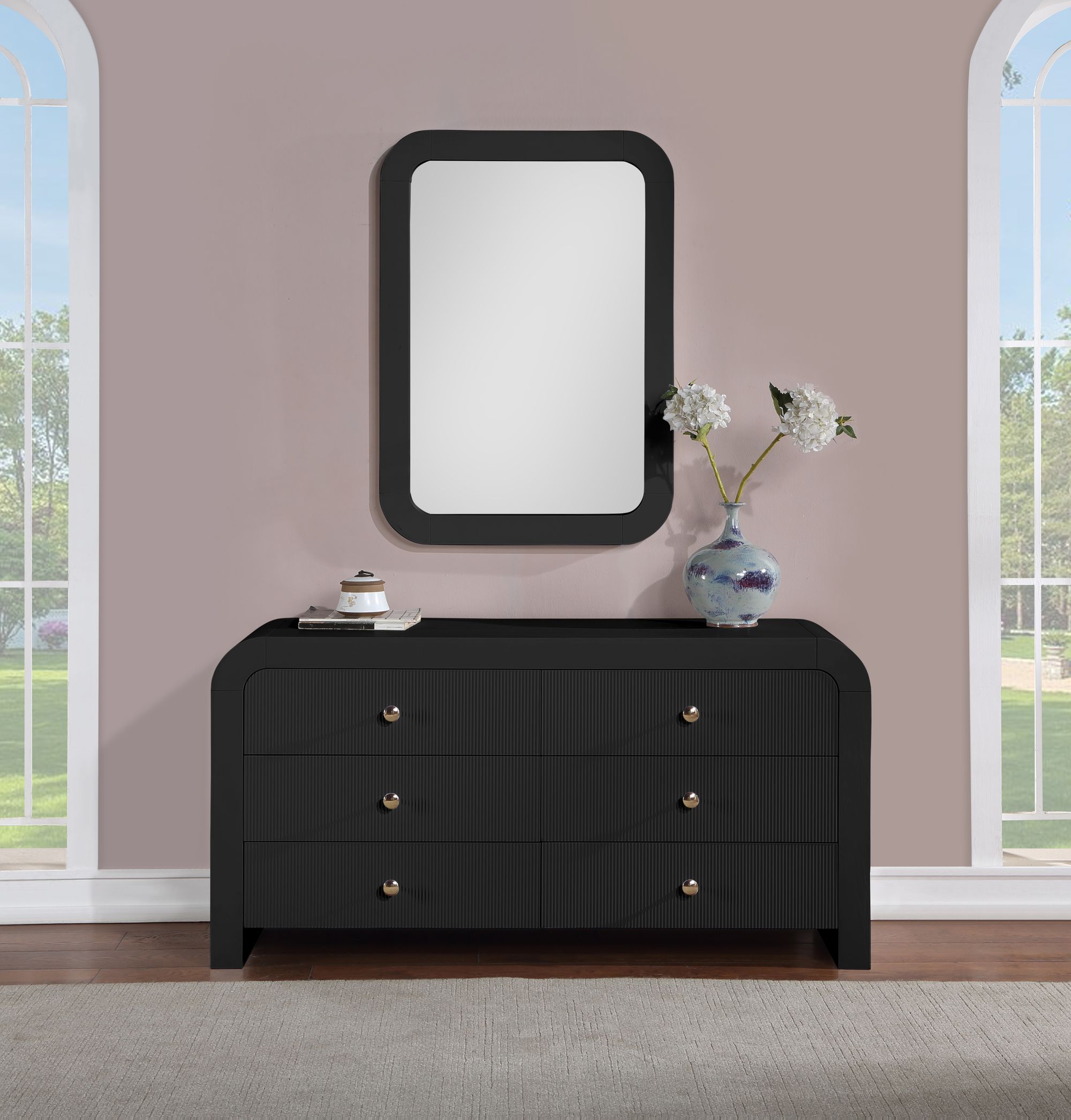 Artisto 6-Drawer Wood Dresser