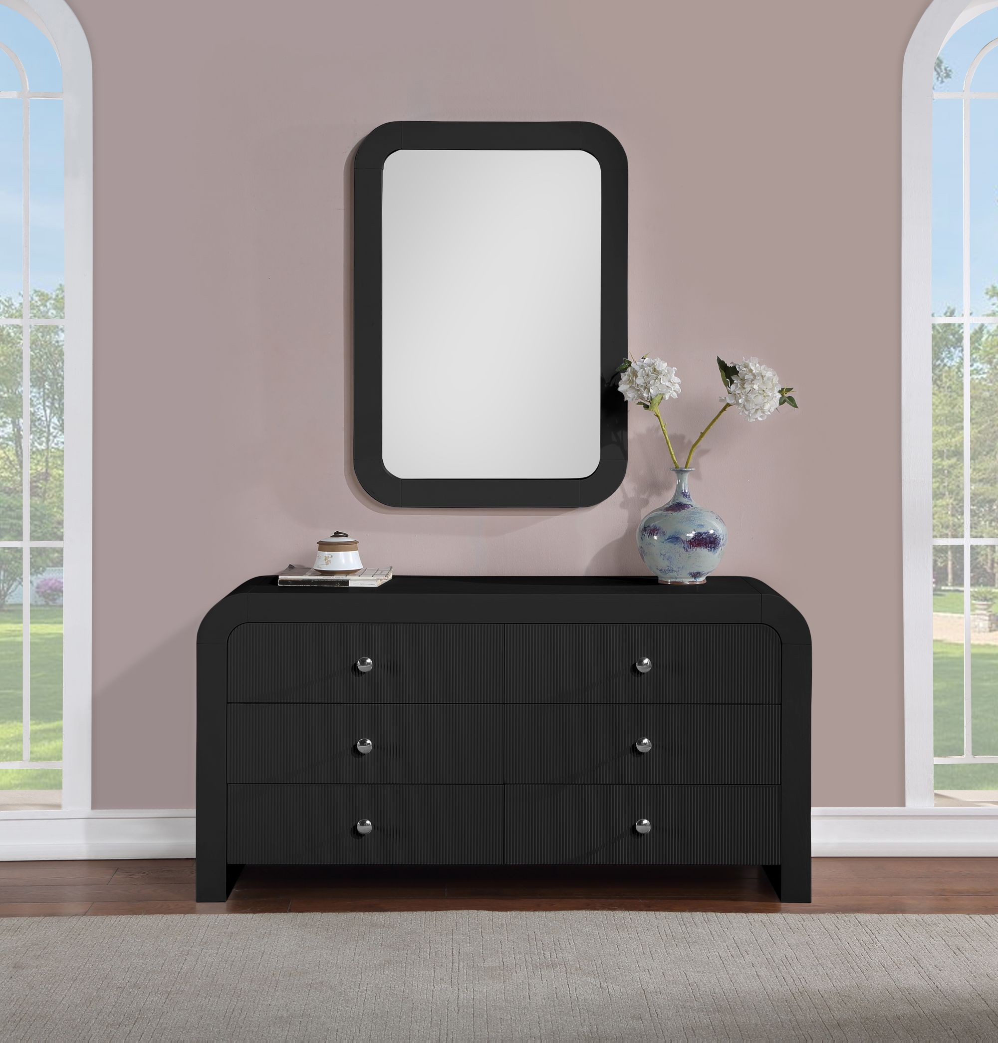 Artisto 6-Drawer Wood Dresser