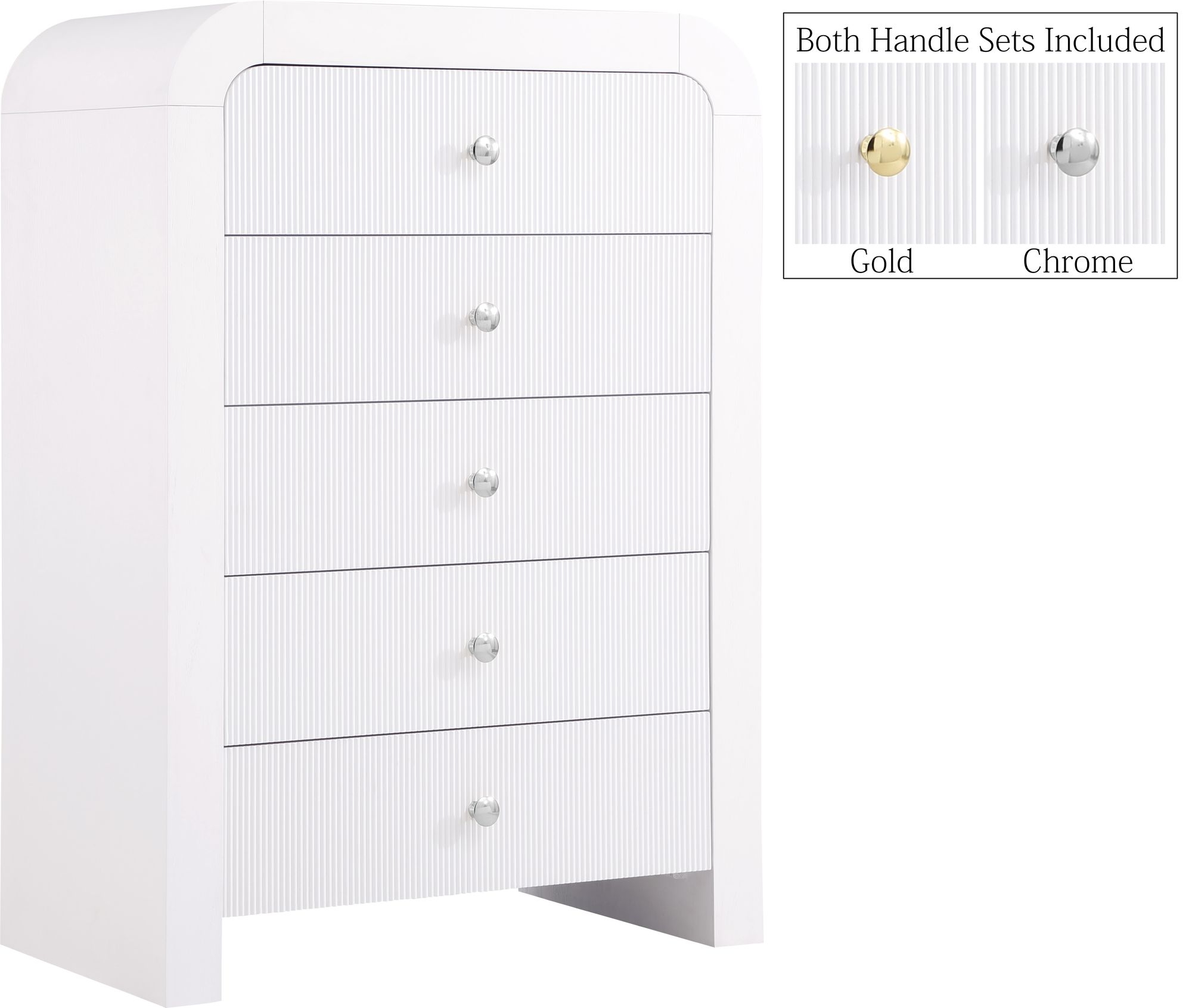 Artisto 5-Drawer Wood Chest