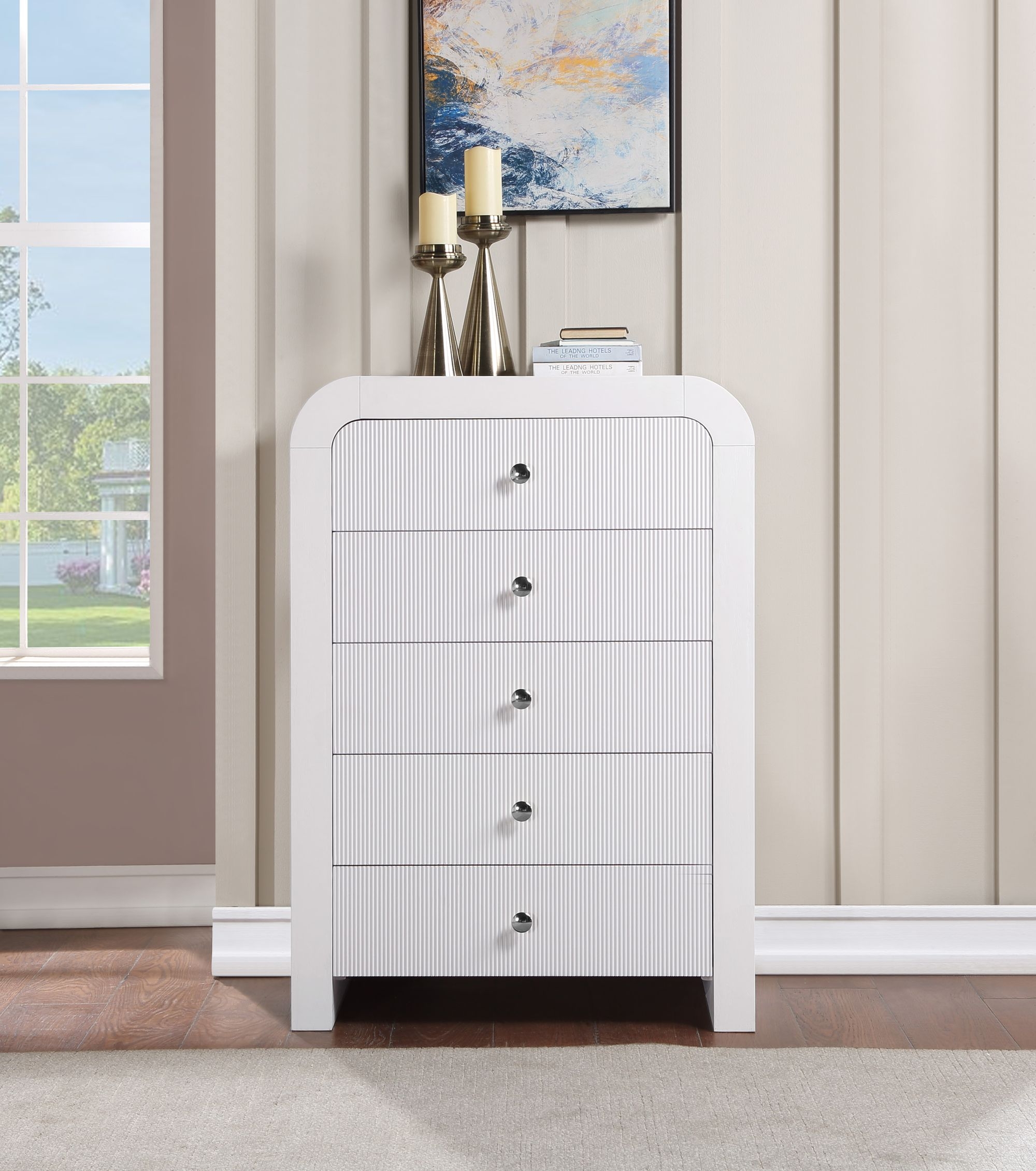 Artisto 5-Drawer Wood Chest