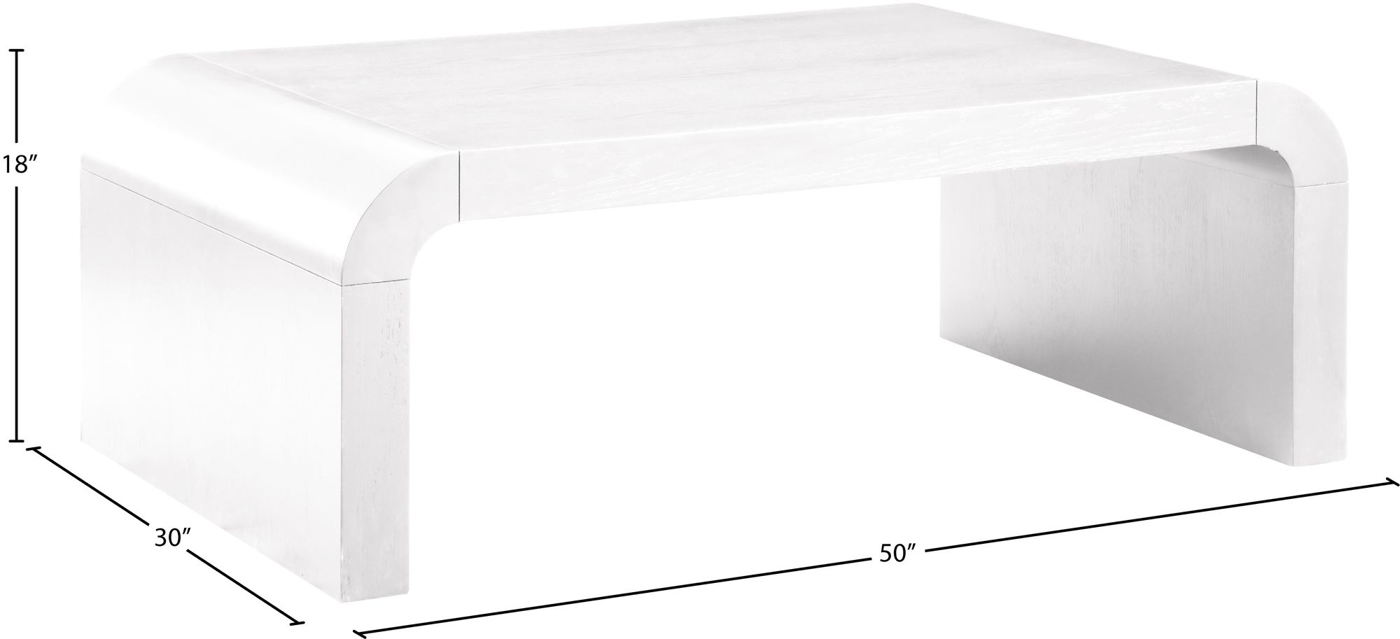 Artisto 50" Rectangular Wood Veneer Coffee Table