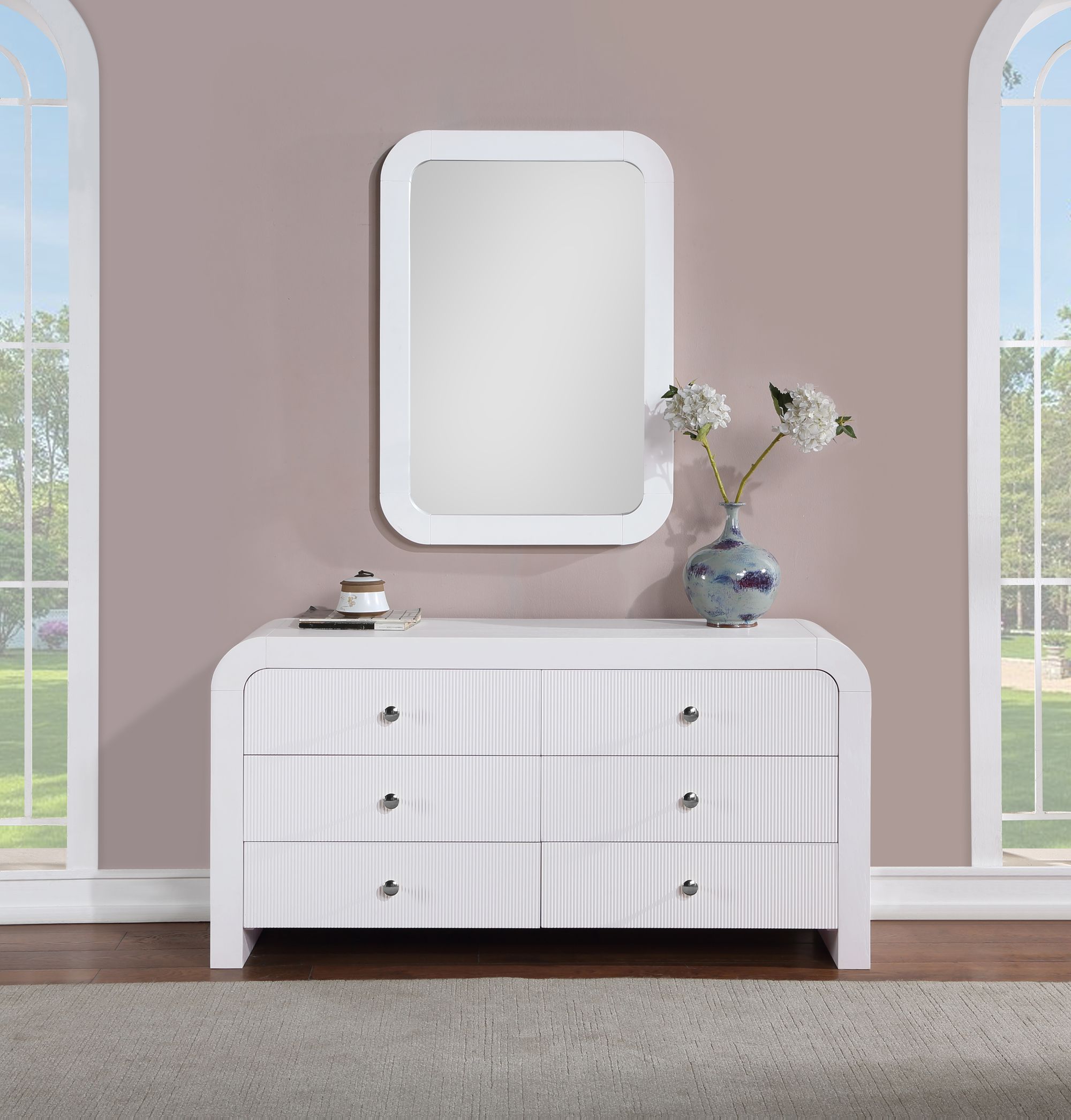 Artisto 6-Drawer Wood Dresser