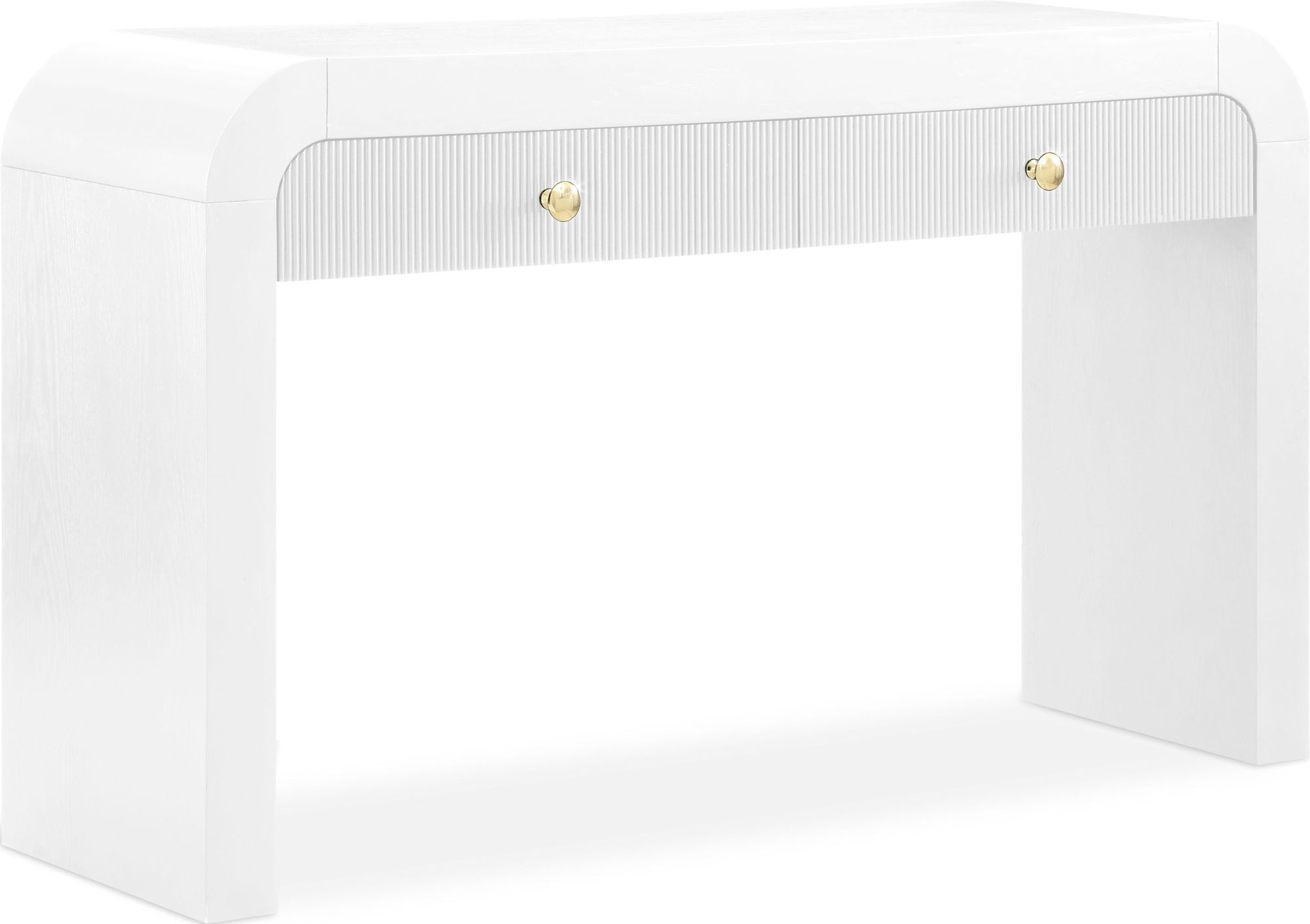 Artisto 54" Rectangular 2-Drawer Ash Wood Veneer Console Table
