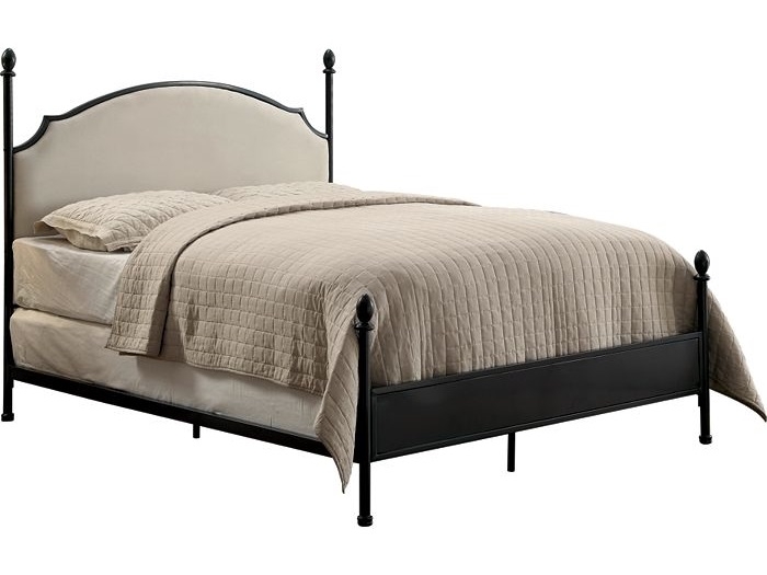 Sinead Fabric/Metal Low Poster Bed, Full Size