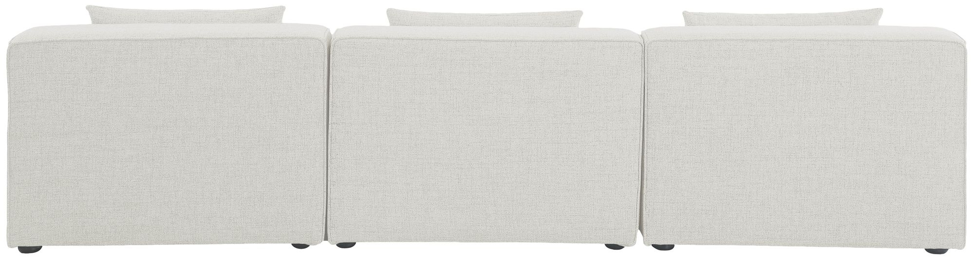 Cube 108" Linen Fabric Modular Armless Sofa