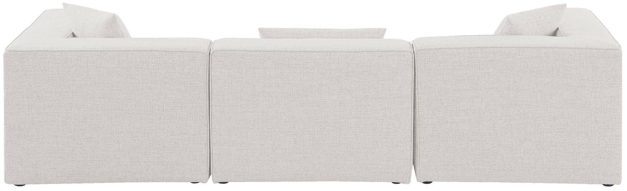 Cube 108" Linen Fabric Modular Sofa