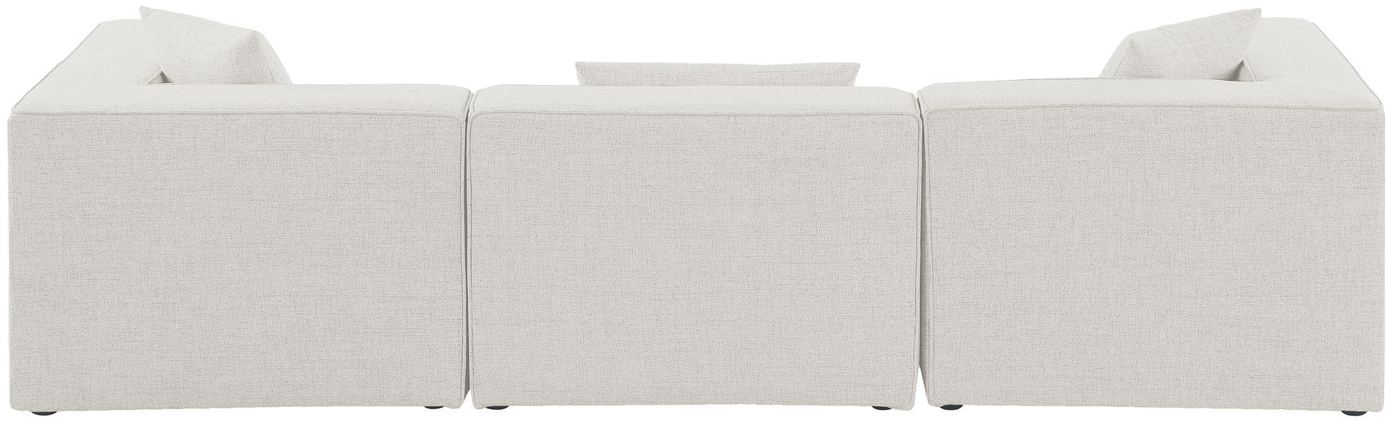 Cube 108" Linen Fabric Modular Sofa