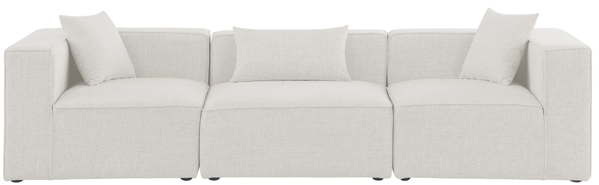 Cube 108" Linen Fabric Modular Sofa