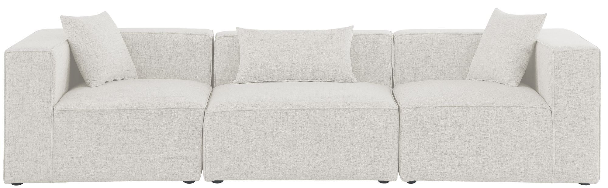 Cube 108" Linen Fabric Modular Sofa