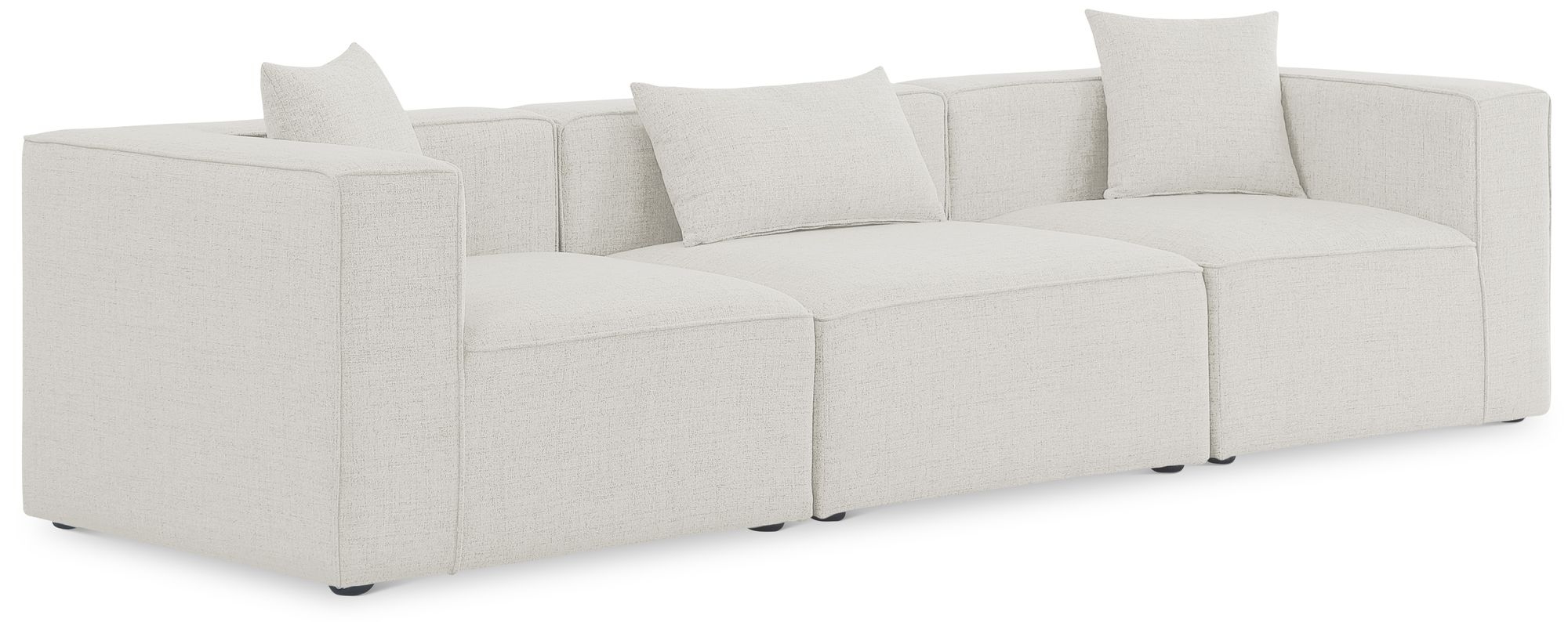 Cube 108" Linen Fabric Modular Sofa