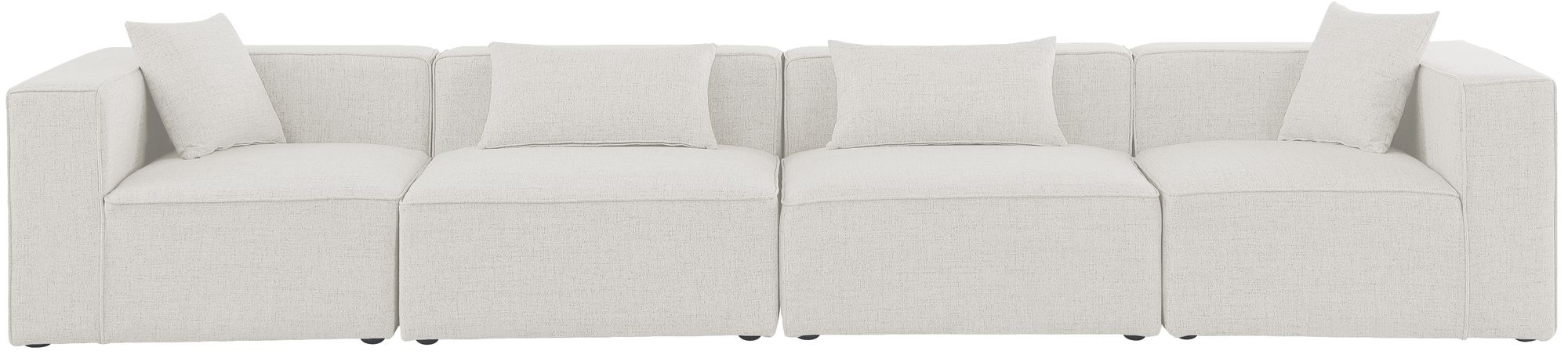 Cube 144" Linen Fabric Modular Sofa