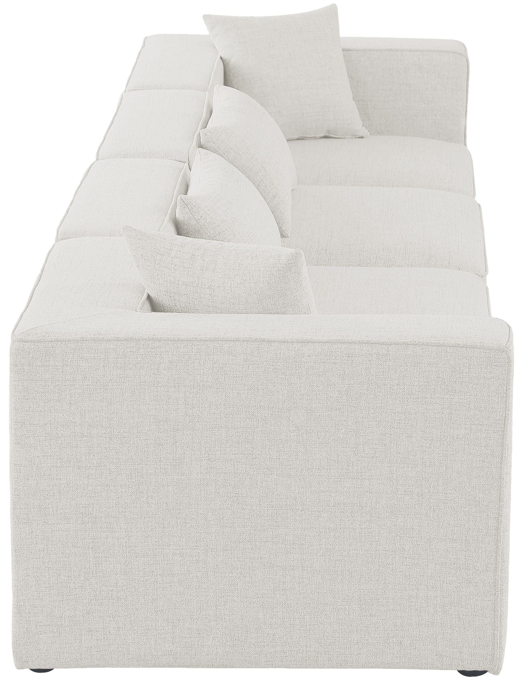 Cube 144" Linen Fabric Modular Sofa