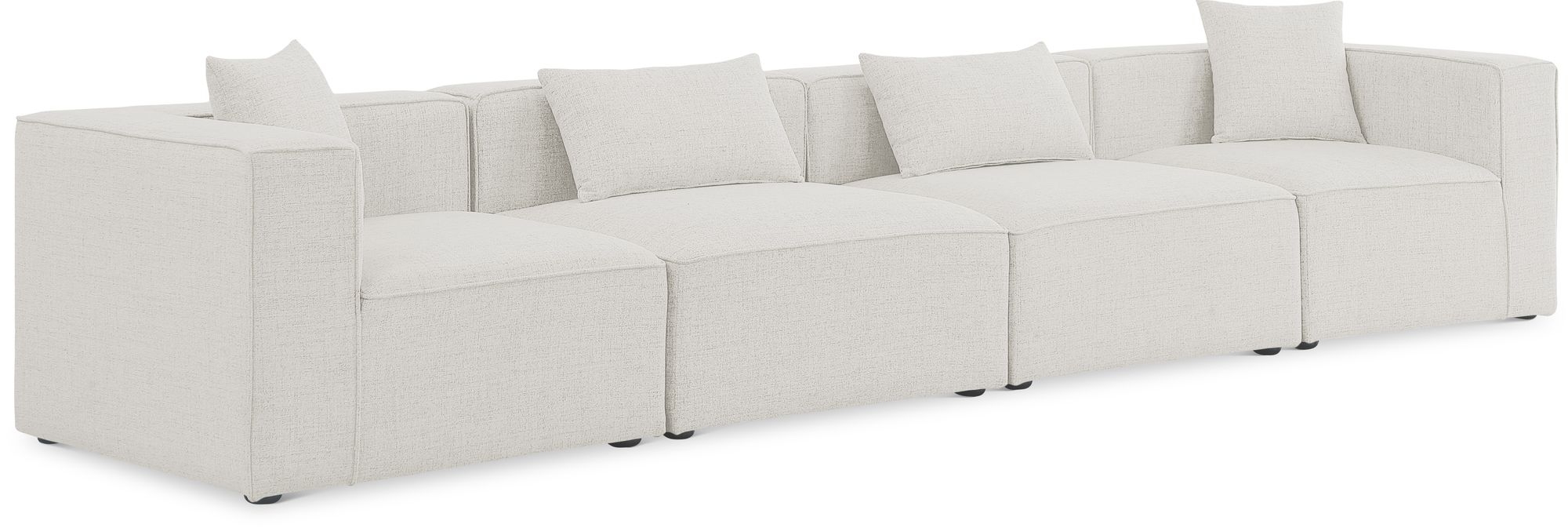 Cube 144" Linen Fabric Modular Sofa