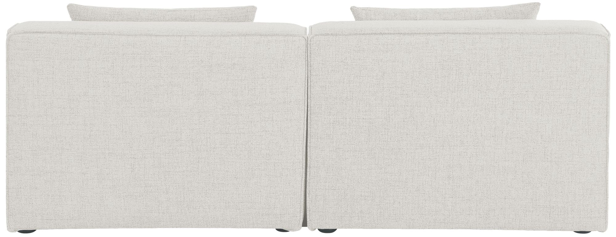 Cube 72" Linen Fabric Modular Armless Sofa