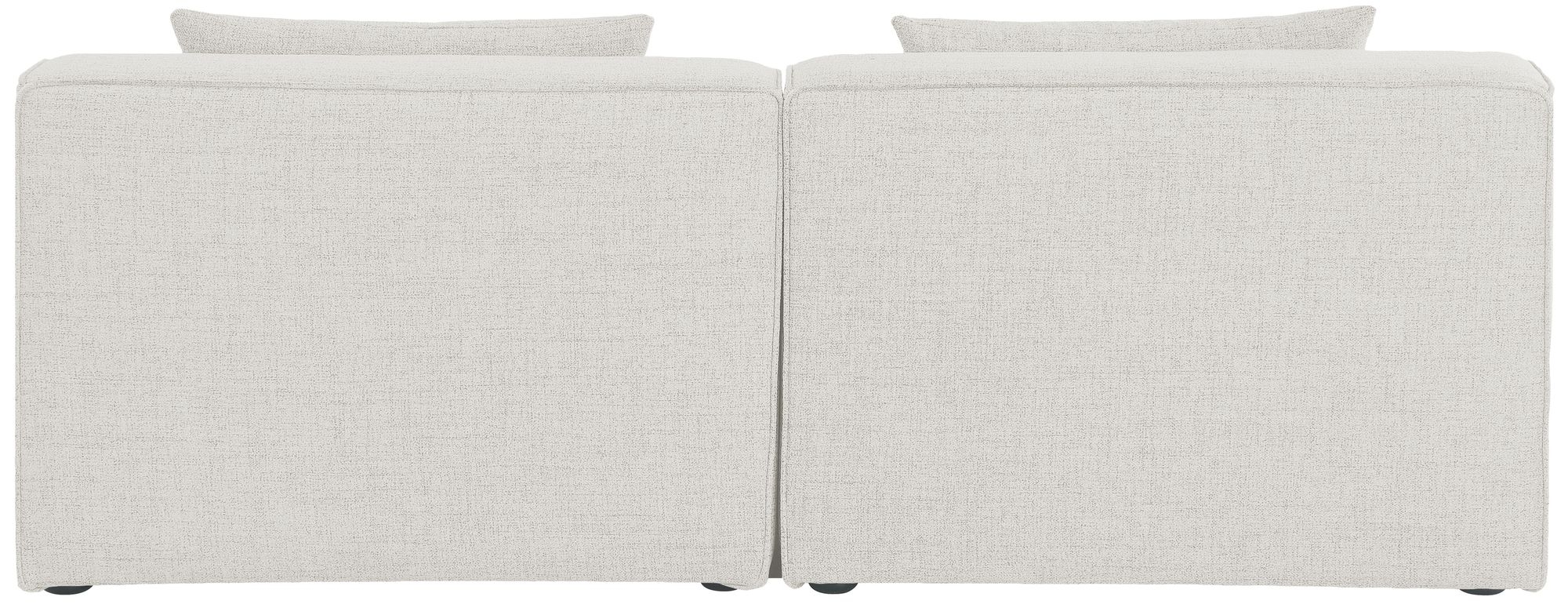 Cube 72" Linen Fabric Modular Armless Sofa