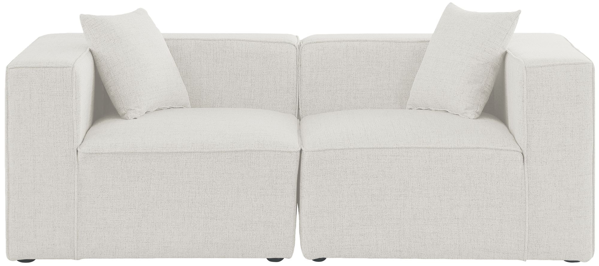 Cube 72" Linen Fabric Modular Sofa